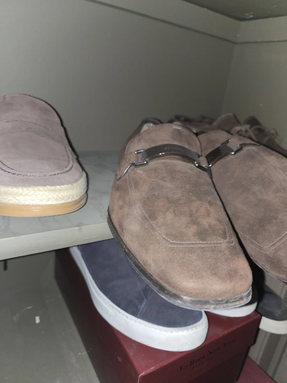 Men's Brown  PRADA Luxury Suede Slip-On Loafers $135 - Picture 9 of 10